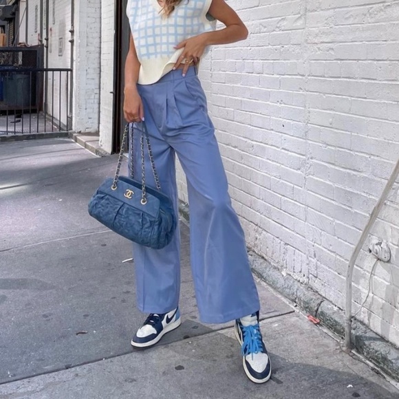 🇨🇦👔Girl Crush Gang Medium Suit Pants Blue Sky Pastel LIKE NEW👔🇨🇦⚜️ - Picture 5 of 9